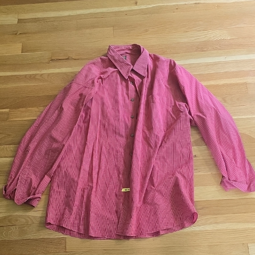 Scott Barber Men's Pink Checkered Button Down Shirt